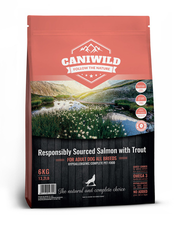 Caniwild Responsibly Sourced™ Salmon with Trout Adult 100g, hipoalergiczna z łososiem i pstrągiem jakości Human-Grade