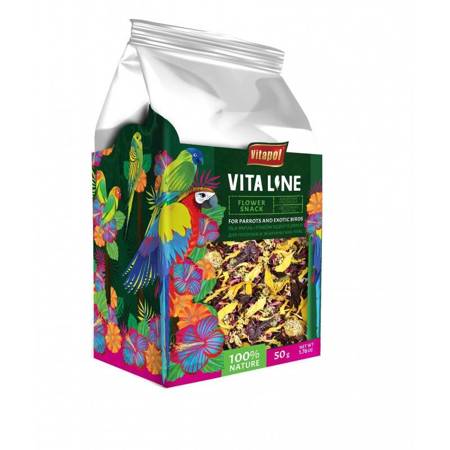Kwiatowa przekąska dla papug i ptaków egzotycznych Vitaline 4x50g