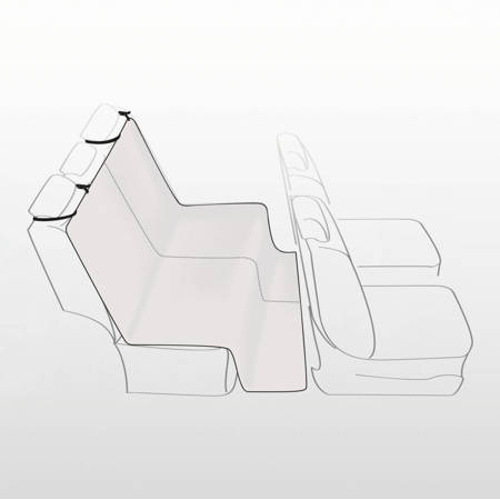Mata samochodowa na tylne lub przednie siedzenie - beżowa - 140x120 cm